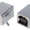 USB-1B20-K Gniazdo, 1x port typu B, standard 2.0, do komputera, kątowe