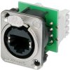 Panel socket, RJ45, 8 pole, 8P8C, Cat 5e, IDC connection, panel mounting, NE8FDV-Y110