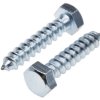 RS PRO Wkręt, Cynk błyszczący Sześciokątny, Stal, Złącze M12 x 120 mm x 12 mm