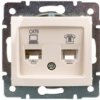 Domo Gniazdo Teleinformatyczne Rj45 Cat 6+Rj11 Kremowe 011440003 24817