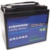Akumulator LiFePO4 EUROPOWER serii LFP 12,8V 60Ah Bluetooth, mata grzewcza (Żywotność ~4000 cykli)