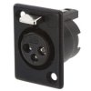Złącze XLR 3 -pinowe Montaż na panelu Żeński