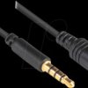 AS-35V4B3 Audio cable, 3.5 mm 4-pin jack plug to female connector, 3.0 m