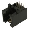 Gniazdo; RJ12 6p6c; 5302-5321; przewlekany (THT); kątowe 90°; niskoprofilowe; czarny; złocone; zatrzaskowe; RoHS
