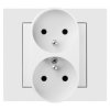 Vestra Gniazdo podwójne 2x2P+Z modułowe bez ramki podtynkowe IP20 biały 3843‑10