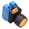 YW1B-M1E20Y Yellow 22mm Momentary Push Button Switch 2NO IP65 IDEC