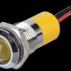 Q14P3CXXY12E Indicator LED, 12 V DC, 14 mm, wired, yellow/BrC