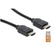 Manhattan 354837 HDMI Cable HDMI-A to HDMI-A 1m Black 4K UHD Gold-Plated