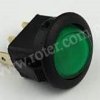Przeł. podśw. okrągły 12V, zielony