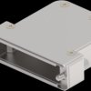 D-Sub connector housing, size: 3 (DB), straight 180°, angled 45°, cable Ø 4 to 14 mm, zinc, silver, 1-2308342-1