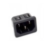 3-pin IEC C14 Computer 230VAC Mains Male Socket for Housing