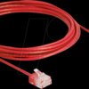 80819 RJ45 Network Cable Cat.6 UTP Ultra Slim 3 m red with short plugs