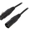 Kabel XLR męski - XLR żeński 3-pin 1m FC619101