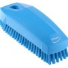 Szczotka do szorowania, dł. włosia: 17mm, Twardy, Niebieski, PET, zastosowanie: Mycie rąk, pojemniki, powierzchnie,