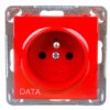Impresja Gniazdo Pojedyncze Z/U Data Czerwone Gp-1Yzd/M/00