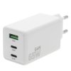 Ładowarka USB, ładowarka sieciowa USB, 2xUSB-C PD PPS QC4 65W, everActive GaN SC-655Q
