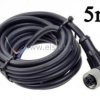 Złącze kątowe żeńskie 4P + kabel 5m 0,34mm2