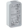 PLEXO IP55 Puszka natykowa podwójna pionowa szara 1we/2wy 069661 LEGRAND