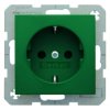 Gniazdo SCHUKO zielony połysk S.1/B.3/B.7 Glas 41438913