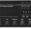 Monacor PA-1200 Wzmacniacz ELA 120 W 3-kanałowy 4 strefy