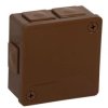Puszka natynkowa pusta 6 wlotów VIPLAST VP-22 BRĄZOWA IP55 86x86x40mm 022-02