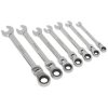 Siegen S01143 Flexible Head Ratchet Combination Spanner Set 7pc Metric