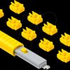 NL03PKYL Port Schloss, RJ45, 10 Stück, mit Schlüssel, gelb