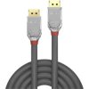 LINDY 36302 DisplayPort 1.4 Cable, Cromo Line, 2m, 8K 60Hz, Gold Plated Contacts