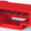 Connector, 6 pole, pitch 2.5 mm, straight, red, 6-1971800-3