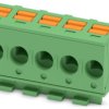 Socket header, 5 pole, pitch 5 mm, straight, green, 1848561