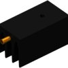 Extruded heatsink, (L x W x H) 30 x 16 x 16 mm, 22 K/W, black anodized, 10020095