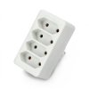 Rozgałęźnik 4 gniazda płaskie AC 230V 2,5A - Vorel 72402 - biały