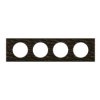 CELIANE Ramka 4 poczwórna minerał corian czarny dłutowany 069024 LEGRAND