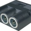 Podwójne gniazdo zapalniczki do zabudowy ze złączem USB ProCar 67334501, Obciążalność prądu maks.: 16 A, 12 - 5 V, 24