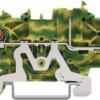 2-wire/2-pin PE basic terminal, push-in connection, 0.25-4.0 mm², 1 pole, green-yellow, 2222-1407/999-953