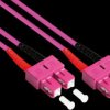LW-8005SC4 Duplex Jumper OM4 50/125µ SC/SC, 0,5m, violet