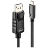 LINDY 43305 Cable USB-C plug to DisplayPort plug Black 5m 4K UHD