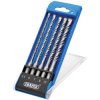 Draper 09105 Double Flute Design SDS Plus Drill Bit Set (5 Piece) - 09105