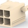 Pin header, 4 pole, pitch 1.4 mm, straight, ivory, 2-1775099-0