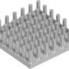 Pin heatsink, (L x W x H) 25 x 25 x 6.5 mm, 5.8 to 3.5 K/W, natural aluminum, 10006857