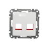 SEDNA DESIGN & ELEMENTS Płytka czołowa 2xRJ45 do wkł.5e-6UTP KRONE biała SDD111441C SCHNEIDER ELECTRIC