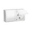 AQUARIUS Gniazdo podwójne schuko bryzgoszczelne IP54 natynkowe białe AQGSz1-2/11 KONTAKT SIMON