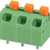 PCB terminal, 3 pole, pitch 5 mm, AWG 24-16, 16 A, spring-clamp connection, green, 1862424