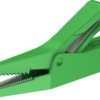 Alligator clip, green, max. 9.5 mm, L 62 mm, socket 4 mm, 64.9209-25