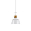 VT-7422 Lampa wisząca Retro klosz: aluminium biały + złoto 3729 V-TAC