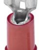 Insulated flat plug sleeve, 4.8 x 0.5 mm, 0.5 to 1.5 mm², AWG 20 to 16, brass, tin-plated, red, 3240050