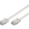 Kabel płaski Patchcord CAT 6 U/UTP RJ45/RJ45 1m biały