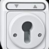 MEG3718-8019 Roller shutter button for locking cylinder, polar white, AQUASTA