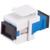 FO connector, SC simplex socket to SC simplex socket, OS1/OS2, singlemode, ceramic, blue, BS08-10210