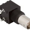 BNC panel socket 50 Ω, solder connection, angled, 031-5538
